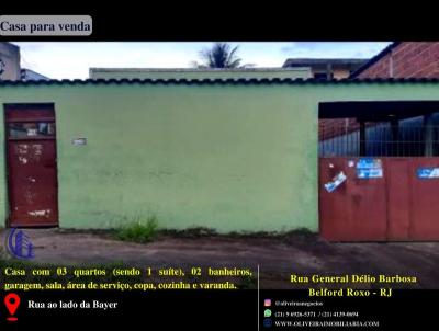 Casa para Venda, em Belford Roxo, bairro Bom Pastor, 3 dormitórios, 2 banheiros, 1 suíte, 2 vagas
