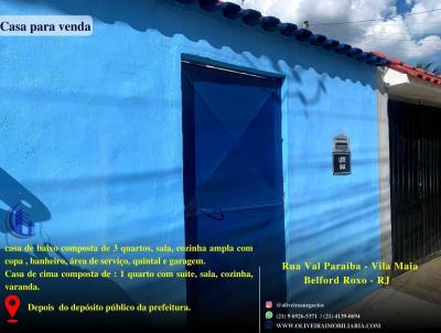Casa para Venda, em Belford Roxo, bairro Vila Maia, 3 dormitórios, 2 banheiros, 1 suíte, 2 vagas