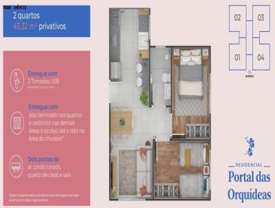 Apartamento para Venda, em Londrina, bairro Conjunto Semiramis Barros Braga, 2 dormitrios, 1 banheiro, 1 vaga