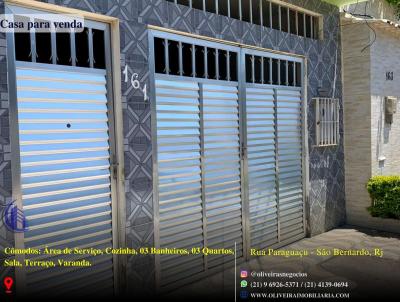 Casa para Venda, em Belford Roxo, bairro So Bernardo, 3 dormitrios, 3 banheiros