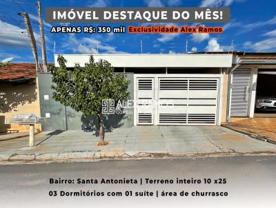 Casa para Venda, em Marlia, bairro Jardim Santa Antonieta, 3 dormitrios, 3 banheiros, 1 sute, 4 vagas