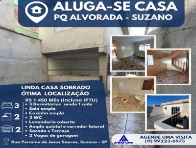 Casa para Locao, em Suzano, bairro Parque Umuarama, 3 dormitrios, 2 banheiros, 1 sute, 2 vagas