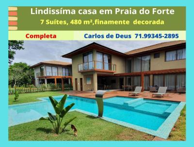 Casa em Condomnio para Venda, em Mata de So Joo, bairro Praia do Forte, 7 dormitrios, 8 banheiros, 7 sutes, 5 vagas