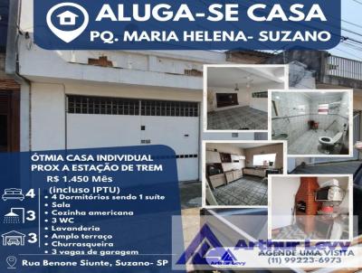 Casa para Locao, em Suzano, bairro Vila Maluf, 4 dormitrios, 3 banheiros, 1 sute, 3 vagas