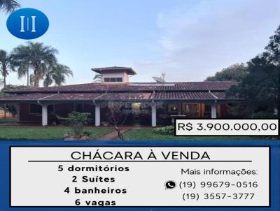 Chácara para Venda, em Cordeirópolis, bairro VILA BARBOSA, 5 dormitórios, 4 banheiros, 2 suítes, 6 vagas