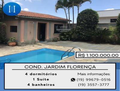 Casa em Condomínio para Venda, em Limeira, bairro Jardim Florença, 4 dormitórios, 4 banheiros, 1 suíte
