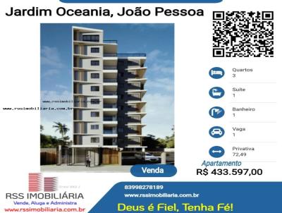 Apartamento para Venda, em Joo Pessoa, bairro Jardim Oceania, 3 dormitrios, 1 banheiro, 1 sute, 1 vaga