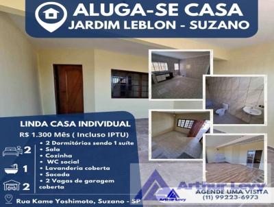 Casa para Locao, em Suzano, bairro Jardim Leblon, 2 dormitrios, 1 banheiro, 1 sute, 2 vagas