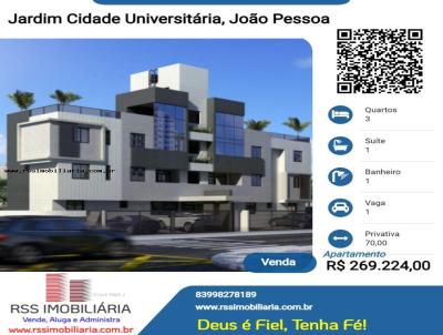 Apartamento para Venda, em Joo Pessoa, bairro Jardim Cidade Universitria, 3 dormitrios, 1 banheiro, 1 sute, 1 vaga