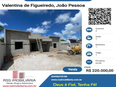 Casa para Venda, em Joo Pessoa, bairro Valentina de Figueiredo, 2 dormitrios, 1 banheiro, 1 sute, 1 vaga