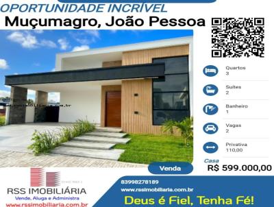 Casa para Venda, em Joo Pessoa, bairro Muumagro, 3 dormitrios, 1 banheiro, 2 sutes, 2 vagas