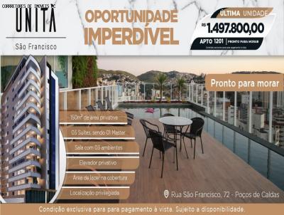 Apartamento para Venda, em Poos de Caldas, bairro So Benedito, 3 dormitrios, 4 banheiros, 3 sutes, 2 vagas