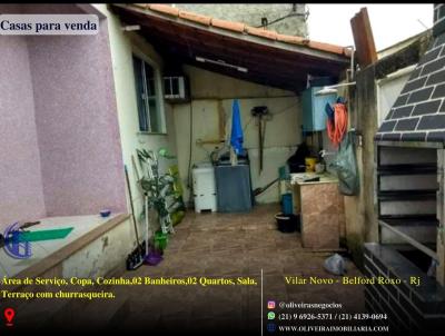 Casa para Venda, em Belford Roxo, bairro Vilar Novo, 2 dormitrios, 2 banheiros