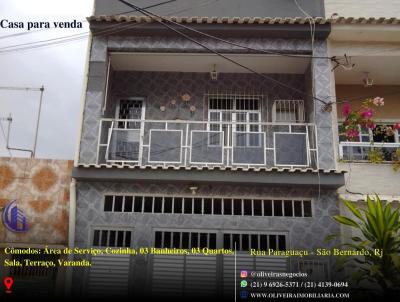 Casa para Venda, em Belford Roxo, bairro So Bernardo, 3 dormitrios, 3 banheiros