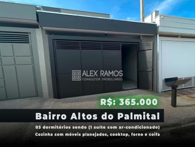 Casa para Venda, em Marlia, bairro Altos do Palmital, 3 dormitrios, 2 banheiros, 1 sute, 2 vagas