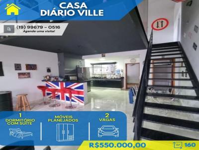 Casa para Venda, em Rio Claro, bairro DIÁRIO VILLE, 1 dormitório, 2 banheiros, 2 vagas