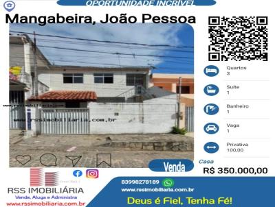 Casa para Venda, em Joo Pessoa, bairro Mangabeira, 3 dormitrios, 1 banheiro, 1 sute, 1 vaga