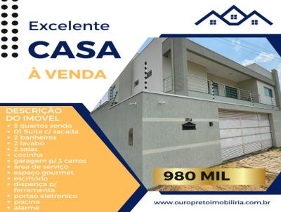 Casa para Venda, em Ouro Preto do Oeste, bairro NOVO ESTADO, 3 dormitrios, 4 banheiros, 1 sute, 1 vaga