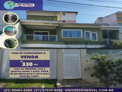 Casa para Venda, em So Gonalo, bairro Arsenal, 3 dormitrios, 2 banheiros, 1 sute, 1 vaga