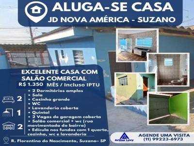 Casa para Locao, em Suzano, bairro Jardim Nova Amrica, 2 dormitrios, 1 banheiro, 2 vagas