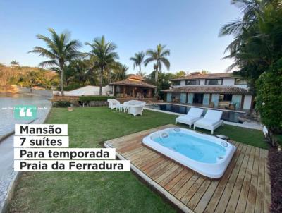 Casa para Temporada, em Armao dos Bzios, bairro Ferradura, 7 dormitrios, 8 banheiros, 7 sutes, 3 vagas