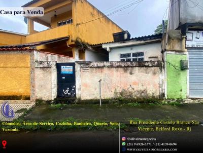 Casa para Venda, em Belford Roxo, bairro São Vicente, 1 dormitório, 1 banheiro
