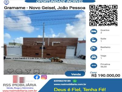 Casa para Venda, em Joo Pessoa, bairro Gramame, 2 dormitrios, 1 banheiro, 1 sute, 1 vaga