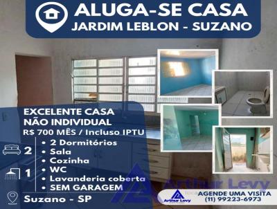 Casa para Locao, em Suzano, bairro Jardim Leblon, 2 dormitrios, 1 banheiro