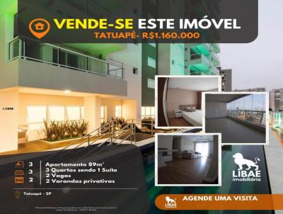 Apartamento para Venda, em So Paulo, bairro Tatuap, 3 dormitrios, 2 banheiros, 1 sute, 2 vagas