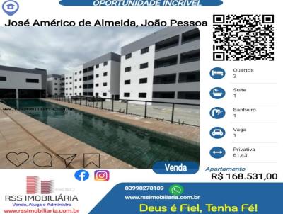 Apartamento para Venda, em Joo Pessoa, bairro Jos Amrico de Almeida, 2 dormitrios, 1 banheiro, 1 sute, 1 vaga