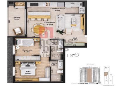 Apartamento para Venda, em Santa Cruz do Sul, bairro Centro, 2 dormitrios, 1 sute