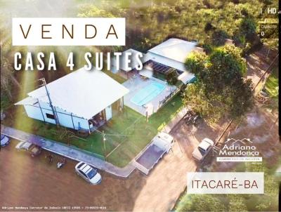 Casa para Venda, em Itacar, bairro 5 km da cidade de Itacar, 4 dormitrios, 1 banheiro, 4 sutes, 4 vagas