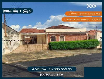 Casa para Venda, em Presidente Prudente, bairro Jd Paulista, 4 dormitrios, 1 banheiro, 2 vagas
