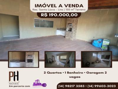 Casa para Venda, em Lins, bairro Residencial Santa Lcia, 2 dormitrios, 1 banheiro, 2 vagas