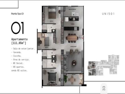 Apartamento para Venda, em Campina Grande, bairro Jardim Tavares, 3 dormitrios, 3 banheiros, 2 sutes, 2 vagas