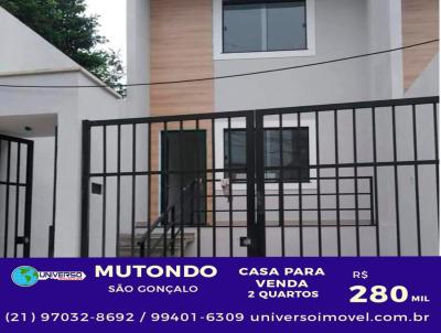 Casa Duplex para Venda, em So Gonalo, bairro Mutondo, 2 dormitrios, 1 banheiro
