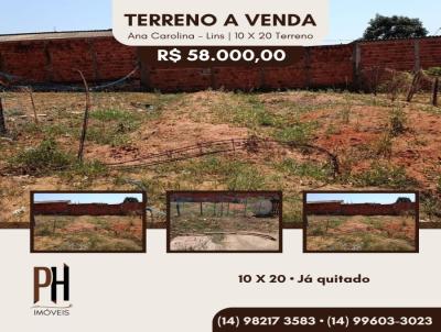 Terreno para Venda, em Lins, bairro Conjunto Habitacional Ana Carolina