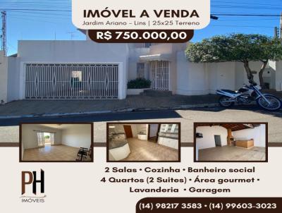 Casa para Venda, em Lins, bairro Jardim Ariano, 4 dormitrios, 2 sutes