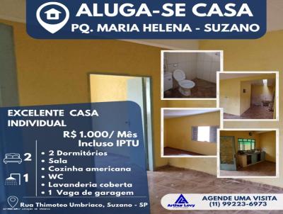 Casa para Locao, em Suzano, bairro Parque Maria Helena, 2 dormitrios, 1 banheiro, 1 vaga