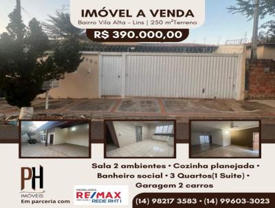 Casa para Venda, em Lins, bairro Vila Alta, 3 dormitrios, 2 banheiros, 1 sute, 2 vagas