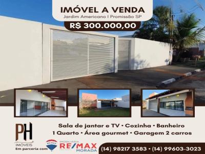 Casa para Venda, em Promisso, bairro Jardim Americano, 1 dormitrio, 1 banheiro, 2 vagas