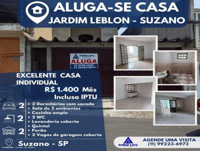 Casa para Locao, em Suzano, bairro Jardim Leblon, 2 dormitrios, 2 banheiros, 2 vagas