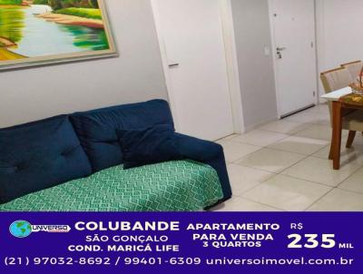 Apartamento para Venda, em So Gonalo, bairro Colubande, 3 dormitrios, 1 banheiro, 1 vaga