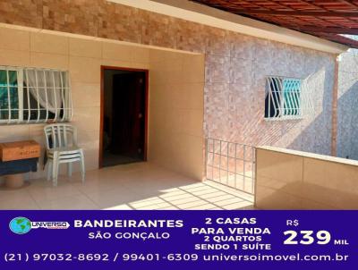 Casa para Venda, em So Gonalo, bairro Bandeirante, 2 dormitrios, 2 banheiros, 1 sute, 4 vagas