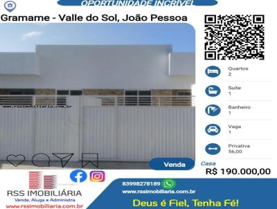 Casa para Venda, em Joo Pessoa, bairro Gramame - Vale do Sol, 2 dormitrios, 1 banheiro, 1 sute, 1 vaga