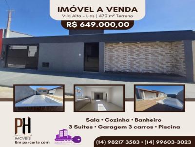 Casa para Venda, em Lins, bairro Vila Alta, 3 dormitrios, 3 sutes, 3 vagas