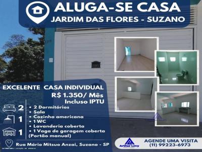 Casa para Locao, em Suzano, bairro Jardim das Flores, 2 dormitrios, 1 banheiro, 1 vaga