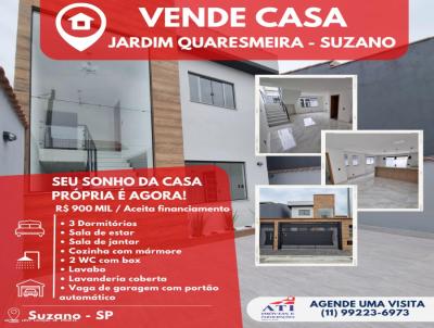 Casa para Venda, em Suzano, bairro Jardim Quaresmeira, 3 dormitrios, 2 banheiros, 1 sute, 2 vagas