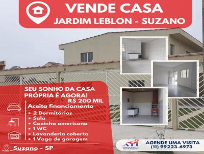 Casa para Venda, em Suzano, bairro Jardim Leblon, 2 dormitrios, 1 banheiro, 1 vaga