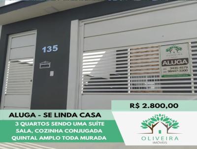 Casa para Locao, em , bairro -, 3 dormitrios, 1 banheiro, 1 sute, 2 vagas